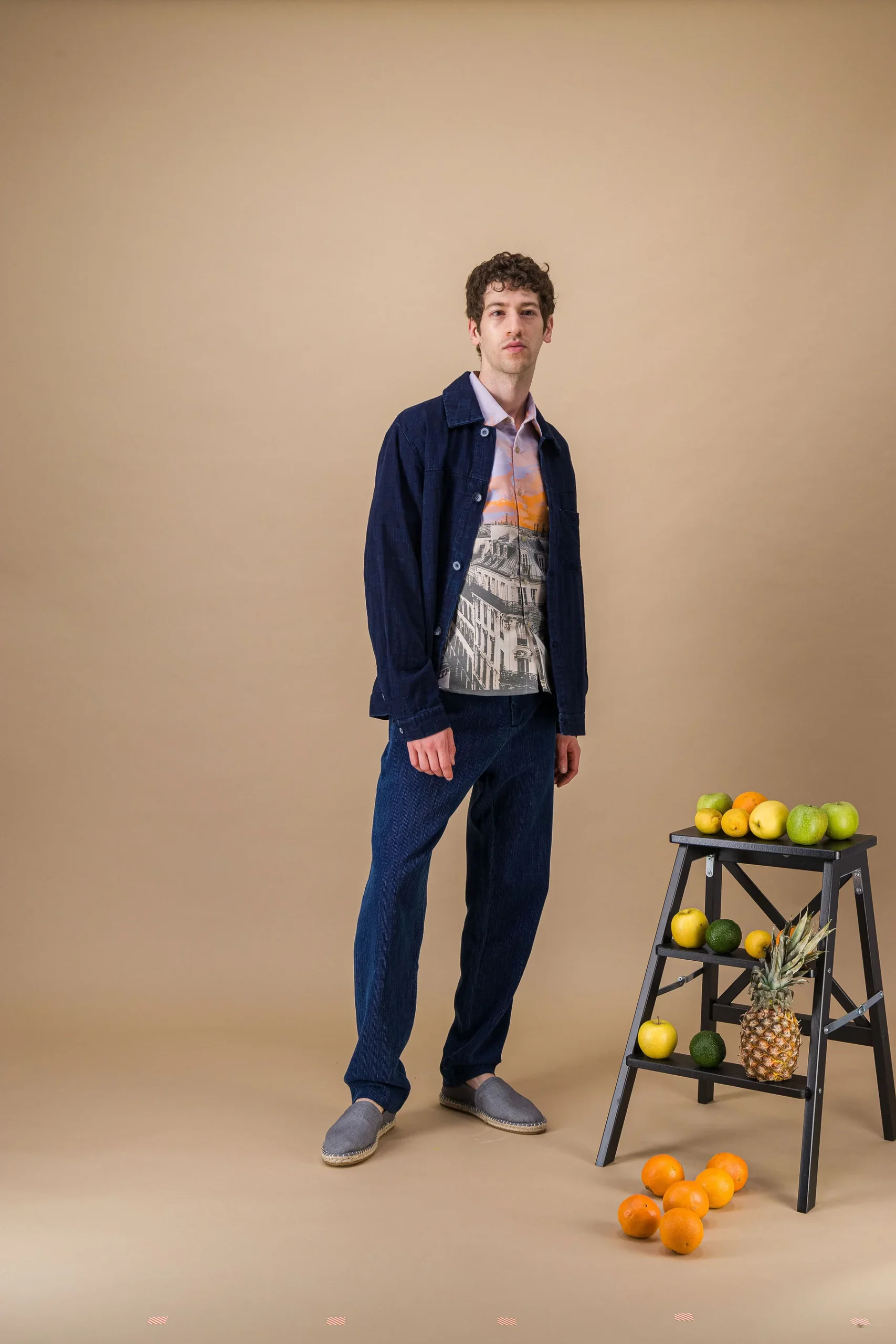 Checked Japanese Denim Workwear Jacket - Image 3