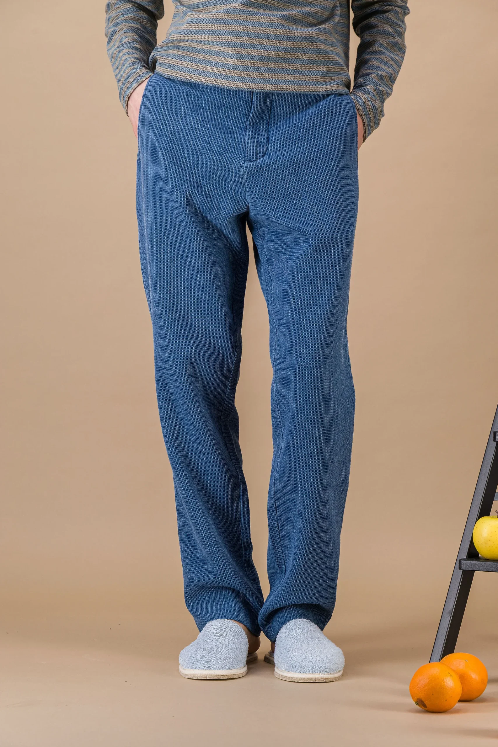 City pants lightweight bleached Japanese denim