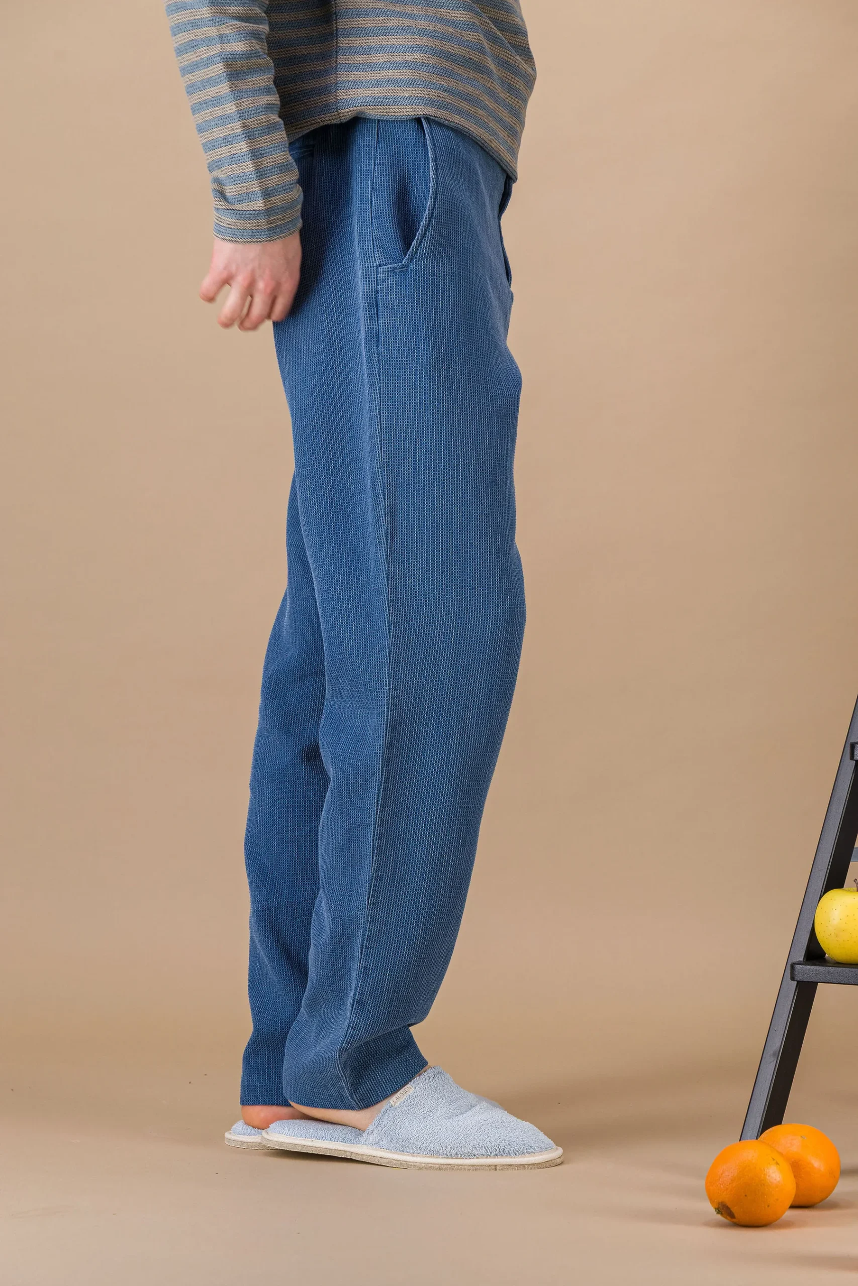 City pants lightweight bleached Japanese denim - Image 3