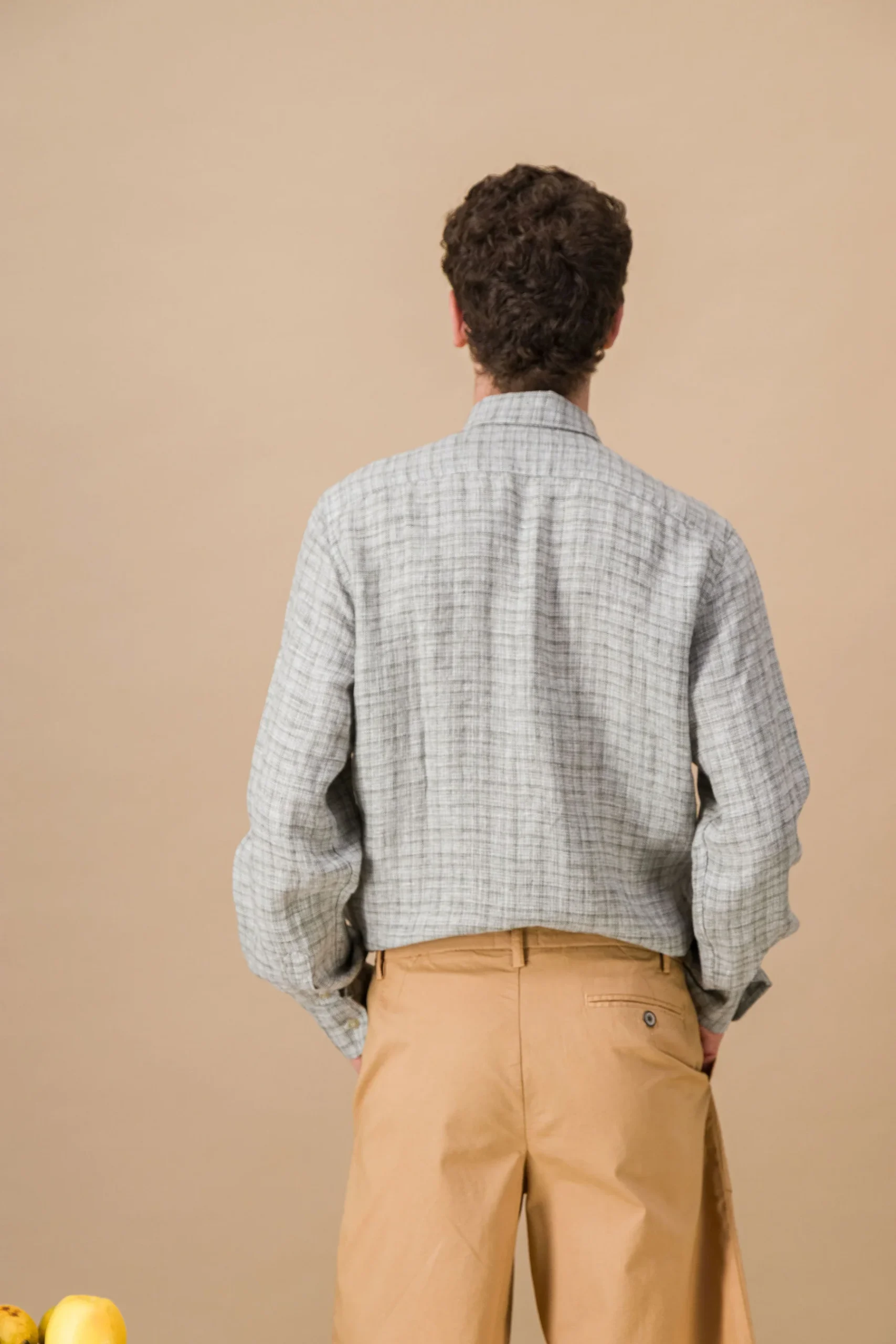 Khaki linen shirt - Image 3
