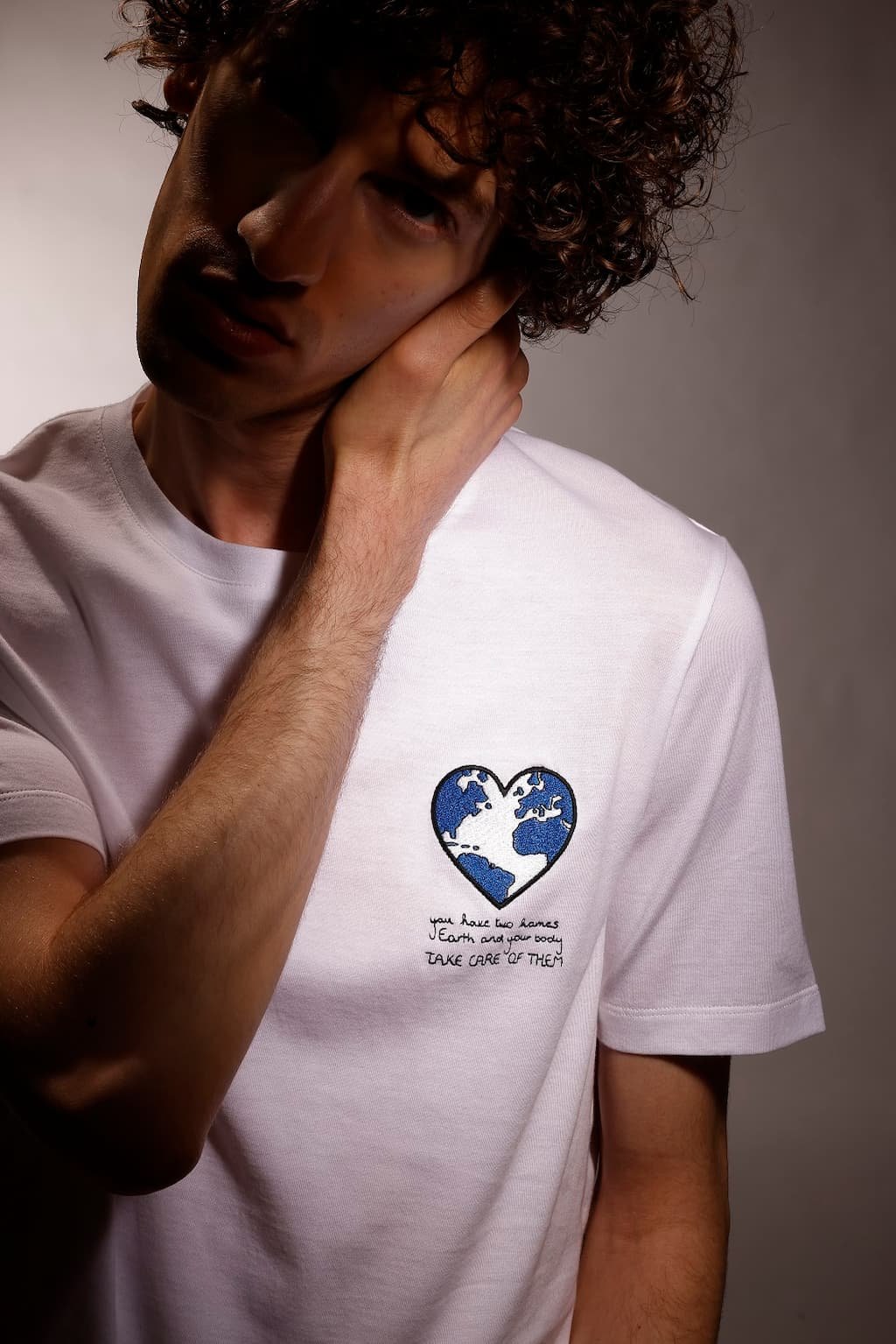 Japanese organic cotton blue planet T Shirt - Image 3